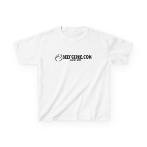 BEEFGERKE.COM Logo Kids T Black Ink